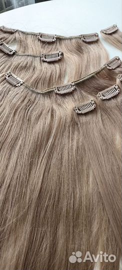 Волосы натуральные на заколках