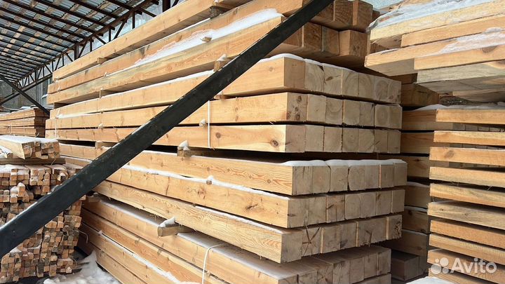 Брус обрезной 100х100х6000мм 1 сорт ГОСТ