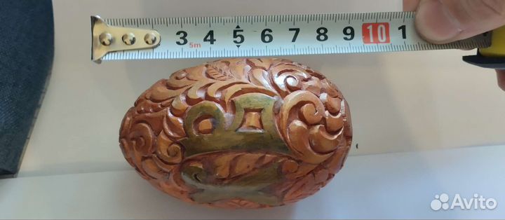 Яйцо пасхальное деревянное 7 см ручной работы