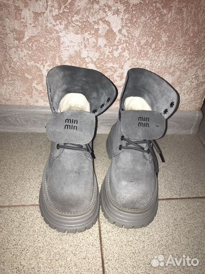 Женские зимние сапоги miumiu