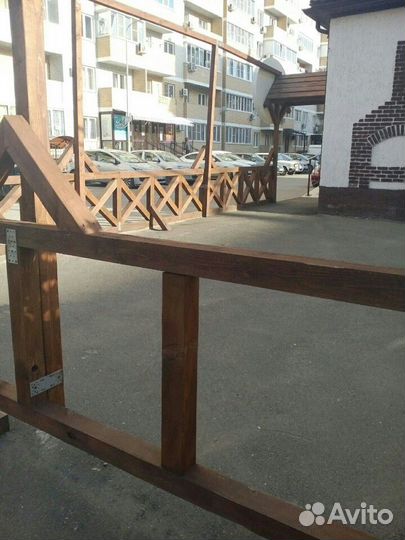 Ограждение из бруса