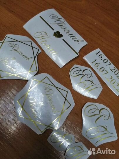 Свадебные аксессуары, наклейки на свадьбу, бирки