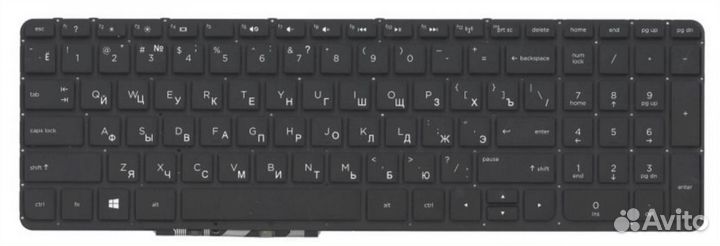 Клавиатура HP Envy 15-j000 без рамки, плоский Ente