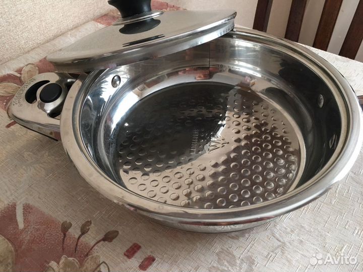 Немецкая сковорода из нерж.стали с термокном