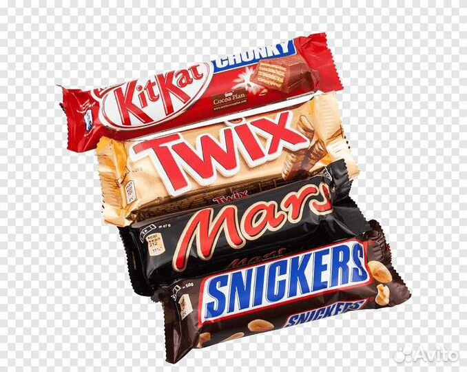 Шоколадные батончики Snickers,Mars,Twix,bounty