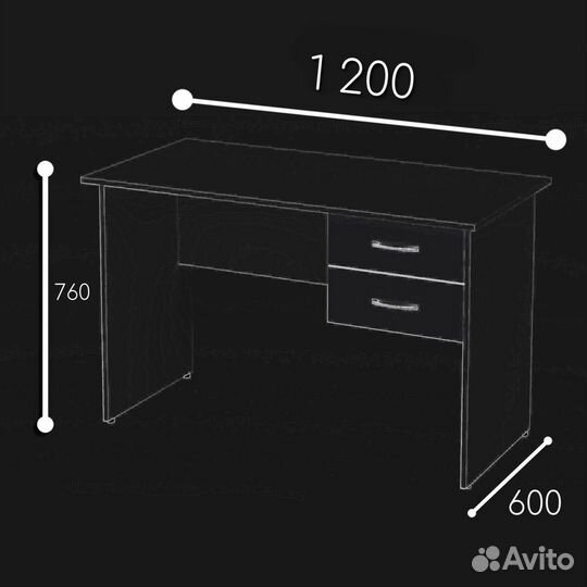 Письменный стол сп-2Л + тм-3 (цвета)