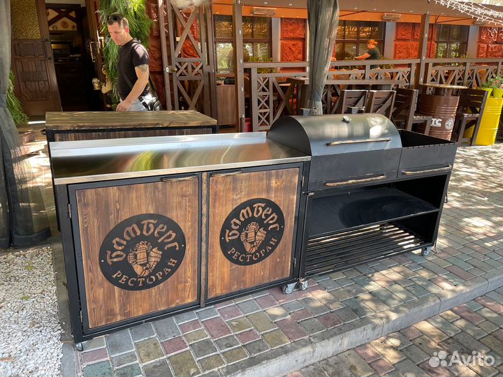 Мангал № 0300/44 с гриль-барбекю 4 мм (Два модуля)