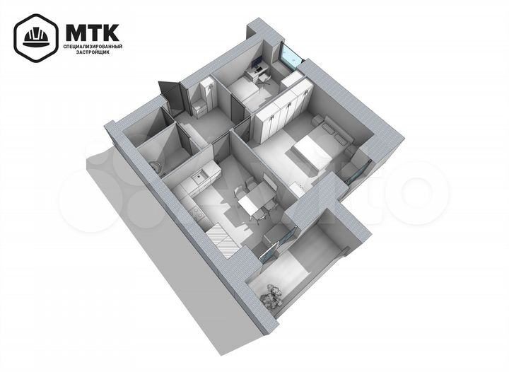 2-к. квартира, 50,5 м², 6/8 эт.