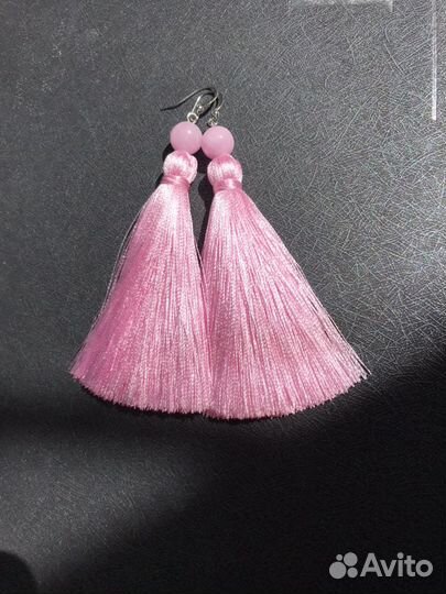 Серьги кисти, ручная работа