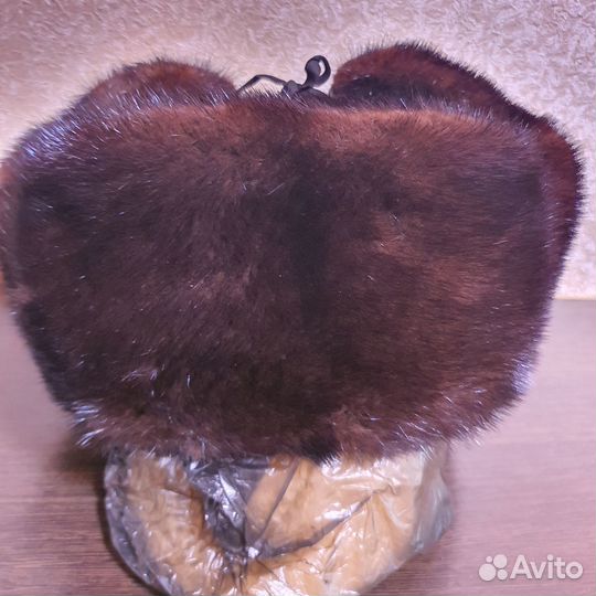 Шапка-ушанка норковая мужская