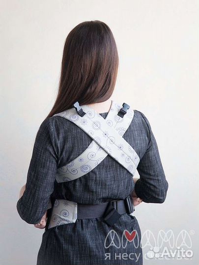 Слинг рюкзак лёгкий светло-бежевый Амама