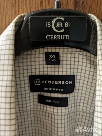 Мужская рубашка Henderson в серую клетку