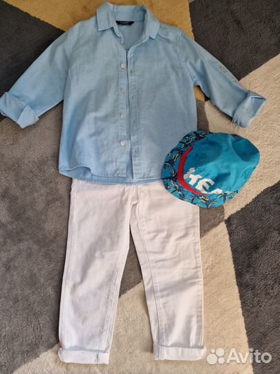 Брюки детские летние хлопок, рубашка