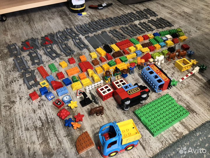 Lego Duplo мой первый поезд, доп рельсы, сад