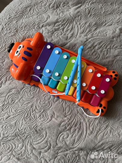 Развивающиая игрушка тигр пианино-ксилофон 2 в 1