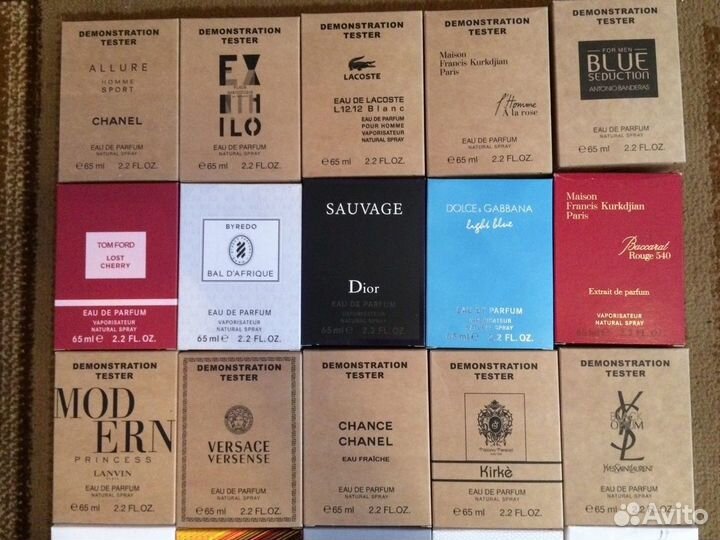 Насыщенные тестеры духов 65 мл