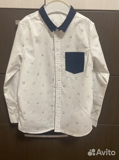 Рубашка белая р 116-122