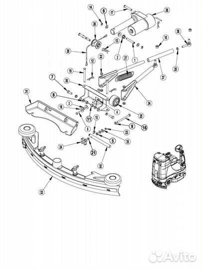 Кронштейн узла балки Nilfisk Br 755/855