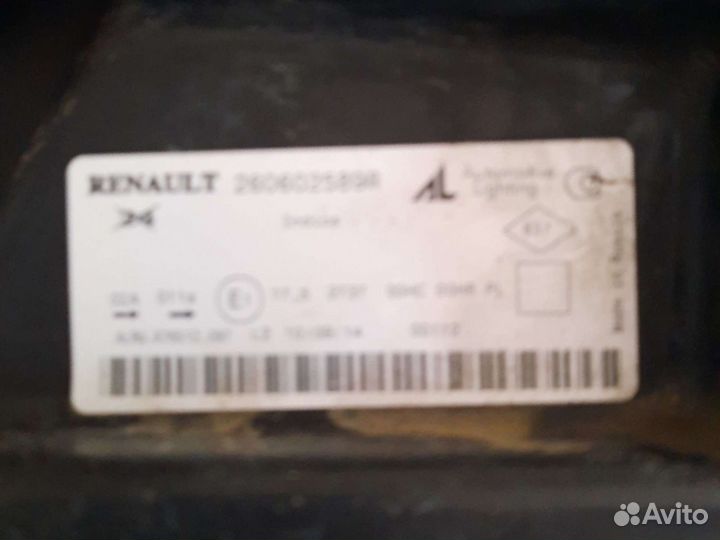 Фара левая Renault Duster 2015