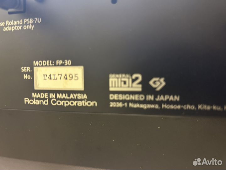 Цифровое пианино roland fp 30