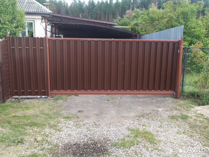 Откатные ворота под ключ