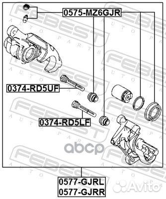 Суппорт тормозной задний левый 0577gjrl Febest