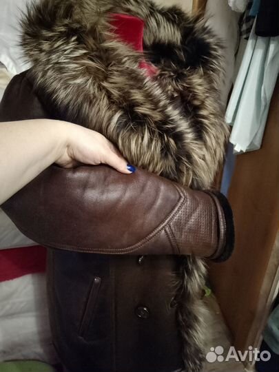 Дублёнка женская 52-54 с мехом