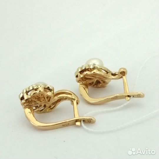 Серьги / 5,01г / Золото585 / жемчуг