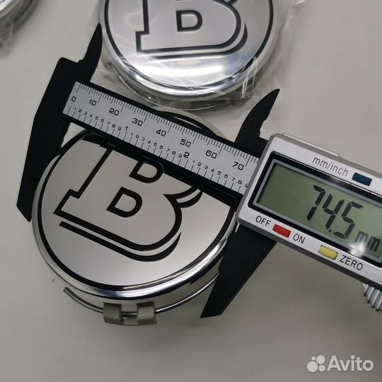 4шт колпаки Brabus 75мм, серебро