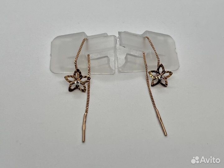 Золотые серьги 585 пробы