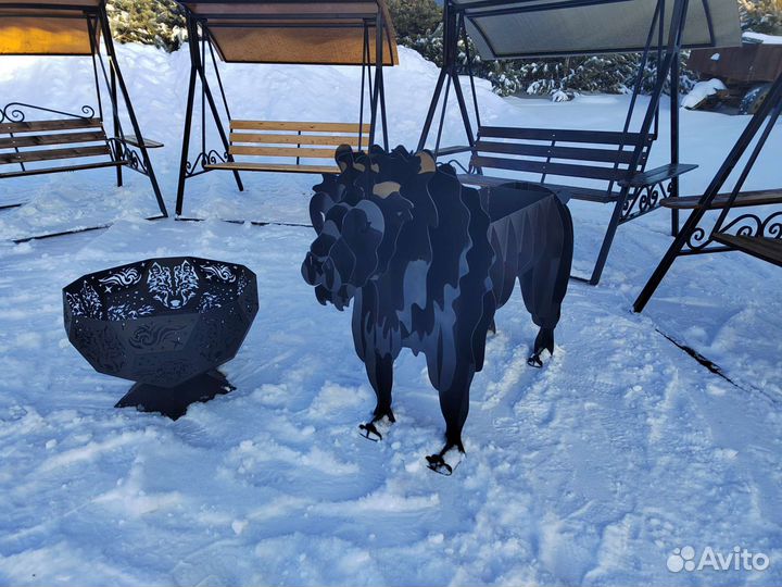 Мангал олень лев