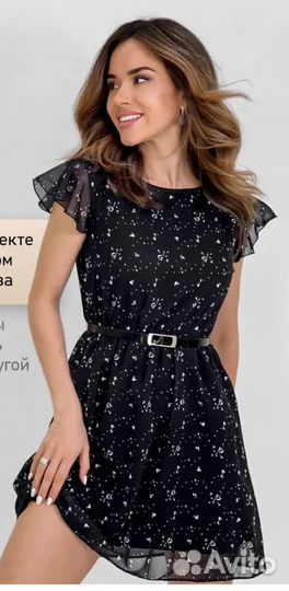 Шифоновое платье 42-44