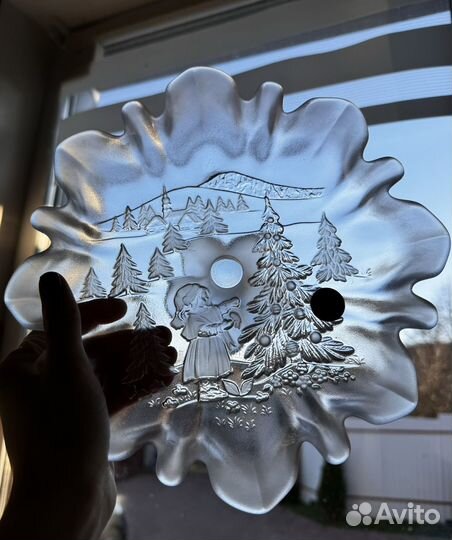 Рождественские тарелки Walter Glass, хрусталь