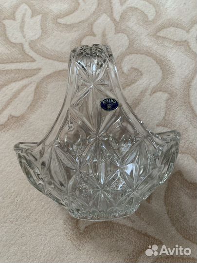 Ваза конфетница корзинка Богемия