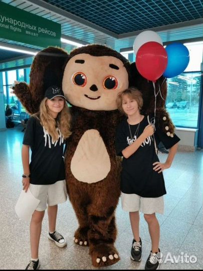 Ростовые куклы Чебурашка и Мишка