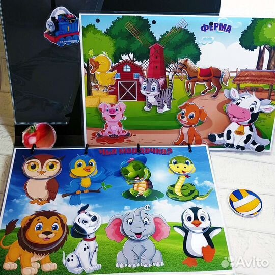 Развивающий альбом на липучках. Игра 1+