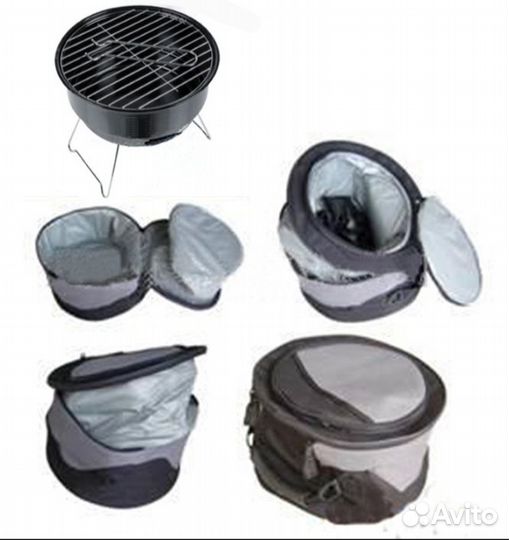 2 в 1 переносной гриль и холодильник