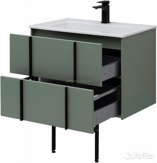 Allen Brau Reality 1.32004.CGM Тумба с раковиной, олива матовая