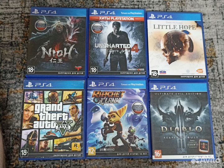 Диски на приставку ps4
