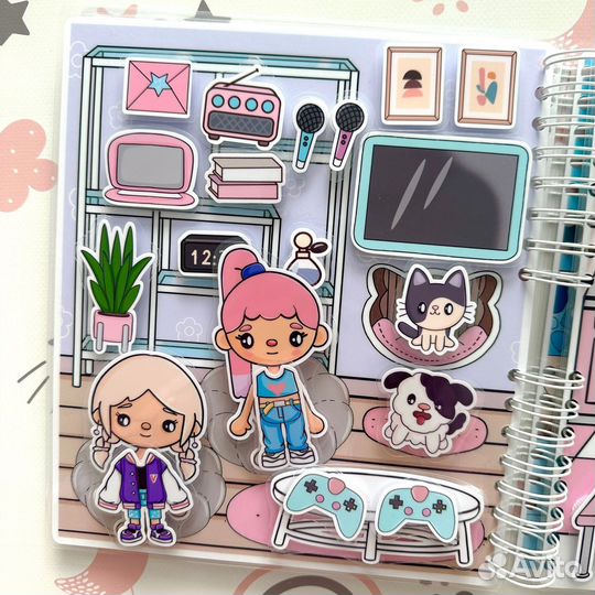 Альбом и игры на липучках Подружки Тока Бока