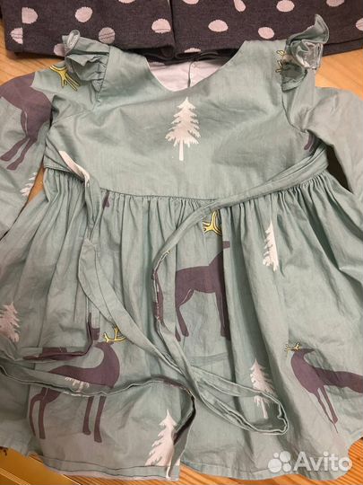 Пакет платьев 86-92 новогоднее