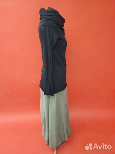 Кофта - тонкая шерсть 42, юбка фисташка хлопок 48