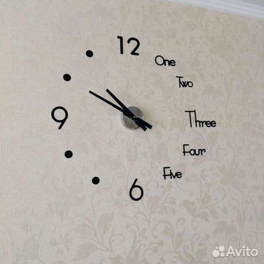 Часы настенные самоклеющиеся