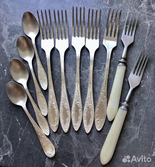 Набор столовых приборов мельхиор кольчугино