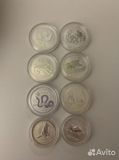 Лунар 2 0,5 oz, 1 oz Коза Собака Петух Лошадь