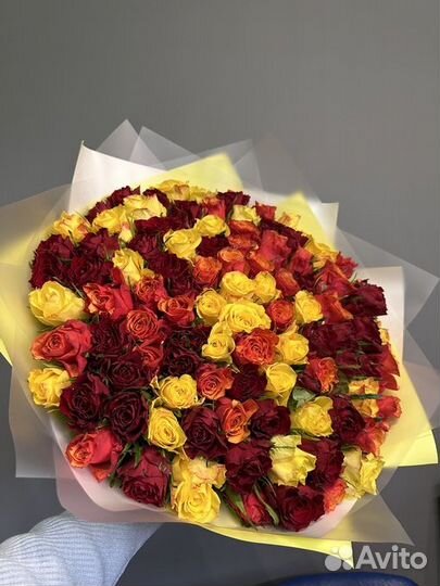 101 роза - букет цветов