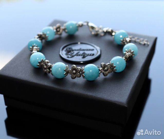 Браслет из аквамарина