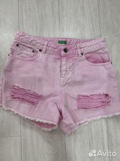 Шорты джинсовые benetton, размер xs