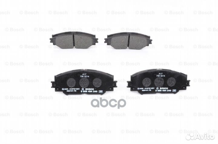 Колодки тормозные передние к-кт '0986494240 Bosch