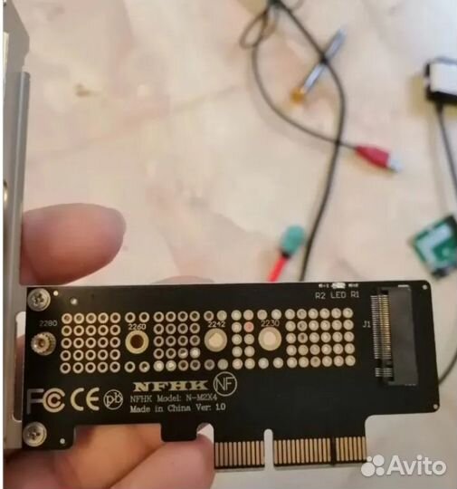 Адаптер установки SSD M.2 (NVMe) в слот PCI-E x16